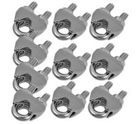 CALLARON 10pcs Stainless Steel 304 Wire Rope Clips U Type Fastening Clamps for Wire Cable Rigging Accessories M3 Size Suitable for Industrial Lifting and Pulling Applications