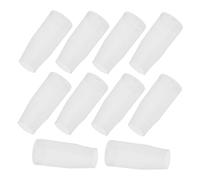 CALLARON 10pcs Transparent Makeup Brush Protective Covers Dustproof Plastic Sleeves for Cosmetic Brush Storage Reusable Washable for Makeup Tool Protection