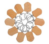 CALLARON 10pcs Wooden Shield Keychains Blank Sublimation Keyrings Unfinished Wood Pendants for DIY Crafting and Decorations