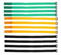 CALLARON 12pcs Adjustable Nylon Bike Rack Strap with Hook and Loop Closure | Compact Tie-down for Travel Loading, Rack Stability, Power Cord Bundling, Workshop Organisation