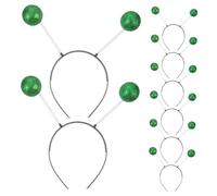 CALLARON 12pcs Alien Antenna Headbands for Party Glitter Foam Balls Soft Foam Construction Stable Lightweight Martian Hair Hoops Attention-grabbing Space Themed Accessories for Halloween