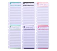 CALLARON 12pcs Budget Paper Cards with Holes for Expense Tracking, Cash Plan Consumption Sheets for Personal and Business Use, Binder Budget Sheets for Financial Planning and Money