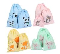 CALLARON 12pcs Drawstring Bundle Pocket Travel Storage Bag for Electronic Product Cable Cord Organizer for Outdoor Use