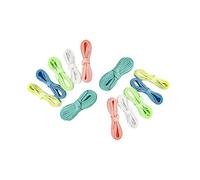 CALLARON 12Pcs Glowing Shoelaces Thick Flat Luminous Shoe Strings for Sneakers Casual Shoes Boots Skates Colorful Night Jogging Accessories with White Pink Sky Blue Blue Green Yellow Each
