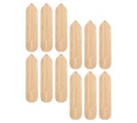 CALLARON 12pcs Mini Wooden Tag Wooden Name Tags Sublimation Bookmark Blank Christmas Wood Bookmark for DIY Enthusiasts Beige Synthetic Material Can Be Decorated Unique Piece Crafting