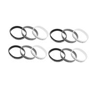 CALLARON 12pcs Motivational Scripture Silicone Bracelets for Adults Faith-inspired Wristbands with Bible Quotes Resilient Black White Grey Set Graduation Men and Women