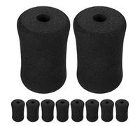CALLARON 12pcs Replacement Sponge Roller Pads for Machine Leg Curl Exercise Equipment, Black Fitness Accessories with 22mm Inner Diameter and 75mm Outer Diameter, for Weightlifting Beds