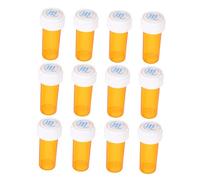 CALLARON 12pcs Travel Pill Organizer Set PP Small Pill Vials Lids Compact Medication Storage for-The-Go Use for Vitamins and Daily Medications