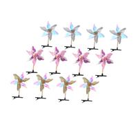 CALLARON 12pcs Windmill Hair Clips for Girls Cute Rotating Hair Barrettes Shiny Sequins for Little Girls Playtime and Festive Outfits