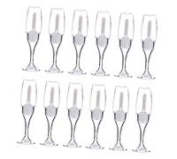 CALLARON 12Pcs Wine Glass Shaped Lip Gloss Tubes Refillable Empty Lip Gloss Containers Vials for DIY Lip Oil Portable Storage for Makeup Artists and Beginners