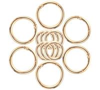 CALLARON 12pcs Zinc Alloy Round Spring Rings Keychain Clip Set 4.0mm 4.8mm Wire Diameter with 20mm 25mm Inner Diameter, Lightweight O-Ring Hooks for DIY Jewelry Making and Keychain