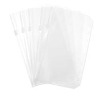 CALLARON 15pcs A6 PVC Zipper Pouches for Loose-Leaf Binder Storage, Business Card Zip Bags with 6-Hole Punch, Zipped Organizer Pockets for Office and School Filing