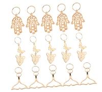CALLARON 15pcs Festival Hair Accessories Braid Hair Jewelry Bands Jewels Accessories for Women Girls Braiding Pendant Rings