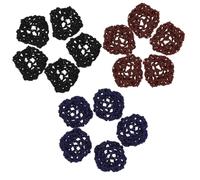 CALLARON 15pcs Thickened Knit Hair Bun Covers Elastic Snood Nets for Nurses Women Ballet Dance Skating Hair Holders