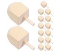 CALLARON 15pcs Unfinished Wood Hanukkah Dreidels with Handle 4.4cm Height, Blank Wooden Spinning Tops for DIY Craft Projects, Holiday Decorations and ’ Chanukah Games