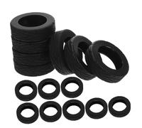 CALLARON 16pcs Black Silicone Luggage Wheel Covers Noiseless Spinner Caster Protectors for Suitcase Silent Travel Wheel Caps with Durable Scratch Resistant Design