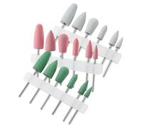 CALLARON 18pcs Silicone Nail Drill Bits for Nails Cuticle Drill Bits for Manicure Die Grinder Easy Install Remove