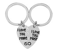 CALLARON 1pair Couple Keychains Shaped Puzzle Key for Couples and Friends Valentine Day Him and Her Lightweight and Comfortable to Carry