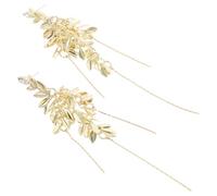 CALLARON 1Pair Gold Tassel Dangle Earrings for Women Unique Wheat Leaf Design Lightweight Statement Jewelry for Everyday Versatility and Special Occasions
