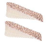 CALLARON 1Pair Height Increase Insoles for Shoes Heel Pads Breathable and Shock Absorbing Suitable for All Footwear Styles Transparent Leopard Print Design