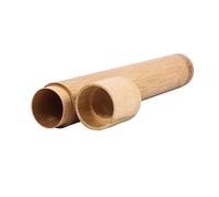 CALLARON 1Pc Bamboo Toothbrush Case Portable Round Toothbrush Holder Tube for Travel Hiking Camping Lightweight Easy to Clean Vintage Design for Chic Toothbrush Storage