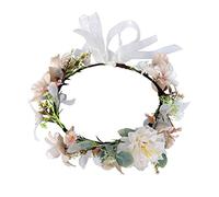 CALLARON 1pc Camellia Headband Floral Garland Headdress for Women Sweet Fashionable Decorative Hair Accessory Comfortable All Day Wear Durable Craftsmanship for Festivals Weddings