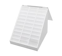 CALLARON 1Pc Nail Tip Storage Box White Manicure Display Board for Nail Salon Supplies Multi Organizer for Nail Art Tips and Craft Storage Transparent Design for Easy
