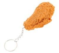 CALLARON 1pcs Real Chicken Look Fake Food Keychain Chicken Keyring for Women Decorative Bag Pendant