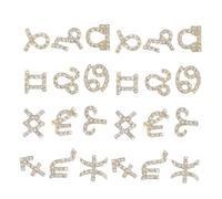 CALLARON 1set Alloy Nail Art Charms Unique Rhinestone Nail Decor DIY Adornment Durable Alloy Material for Personal Professional Use 24pcs