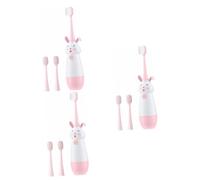 CALLARON 1set Boys and Girls-Friendly Electric Toothbrush Brush Head Sonic Vibrating Cartoon Design Bay Electric Toothbrush USB Charging