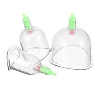 CALLARON 1set Massage Cupping Cups Durable Transparent Therapy Devices for Home Use Enhance for Self Massage Relaxation 3pcs
