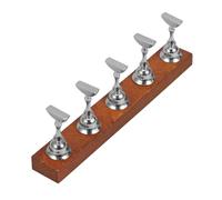 CALLARON 1set Press Nails Display Stand Wooden Base Magnetic Detachable Nail Holder for Easy Display Stylish Rustic Design and Organization