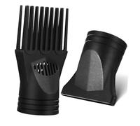 CALLARON 2 Pcs Hair Dryer Nozzle Attachments Including Concentrator and Comb Diffuser for Precise Airflow Control, Plastic Blow Dryer Accessories Suitable for Both Straight and Curly Hair a