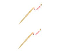 CALLARON 2 Pcs Wooden Ear Spoon Natural Material Skid-Resistant Easy Cleaning Portable Wax Remover for Home