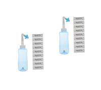 CALLARON 2 Sets Household Cleaning Tools Portable Nasal Nasal Rinsing Tool Sinuses Wash Plastic Nasal Plastic Nasal Washer Nose Sky-Blue Silica Gel