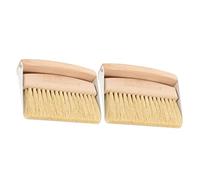 CALLARON 2 Sets Small Brush and Dustpan Cleaning Set for Computer and Printers, Lightweight Multi-Purpose Keyboard Cleaning Brush with Nylon Bristles and Beech Handle, for Hard-to-Reach