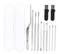CALLARON 2 Sets Stainless Steel Ear Wax Removing Tools Double Ended Spiral Ear Pickers Safe Durable for Adults Daily and Travel Use