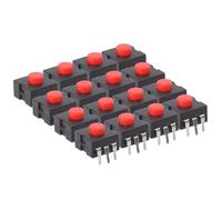 CALLARON 20 Pcs Mini Torch Push Button Switches Red Head Latching Momentary Flashlight Replacement Parts for LED Torches Industrial Electrical Controls
