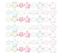 CALLARON 200pcs DIY Floral Acrylic and Spacer Caps Set Gradient Petals and Mixed Sakura Petal Charms for Bridal Hair Accessories and Jewelry Making Supplies Random Color