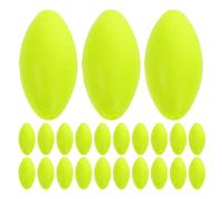 CALLARON 200pcs Olive Glow Floating Beads Fishing Floaters Foam Buoy 5# 8.8x18.5mm for Pompano Rigs and Fish Detection Fishing Accessories
