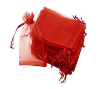 CALLARON 200pcs Small Organza Jewelry Pouches Drawstring Mesh Bags for Necklace Packaging Travel Organizer Portable Protection Dustproof Storage Bags