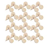 CALLARON 200pcs Unfinished Wood Pieces Teardrop Wood Pieces Beige Wooden Craft Graffiti Surface Treatment Easy to String for Ornaments and Earrings DIY Decoration