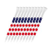 CALLARON 20pcs 83mm Colored Striped Bamboo Golf Tees Golf Ball Spikes Sturdy Holder Pegs for On-course Accessories and Practical Equipment