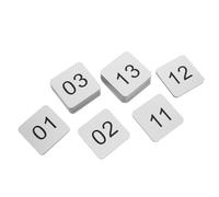 CALLARON 20pcs Acrylic Locker Number Stickers with Self-Adhesive Backing, Sturdy All-Weather Door and Locker Number Tags for Classroom and School Use, 2 Inch Metallic Labels