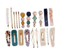 CALLARON 20pcs Beads Hairpins Set Elegant Decorative Side Clips for Women Lightweight and Acetic Acid Material Stylish Accessories for Party Festival Daily Use