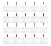 CALLARON 20pcs Cards Protective Cover Id Card Holder PVC Waterproof Wear-Resistant Multi-Function Badge Protector for Office