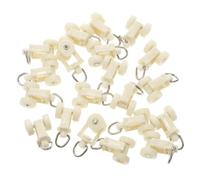 CALLARON 20pcs Curtain Track Roller with Hook Curtain Runners Wheels Plastic Free Rolling Strong Environmental Adaptability for Drapes and Panels in Closets and Offices