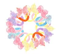 CALLARON 20pcs Glitter Butterfly Hair Ties for Toddlers Girls Elastic Scrunchies Sweet Hair Bands Decorations Boys and Girls Ponytail Holder