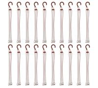 CALLARON 20pcs Hanging Flower Pot Hangers Hooks for Balcony Garden Display | Plastic Coffee Finish, Quick Setup Bulk Set, Versatile Use for Pots and Baskets in Greenhouse Spaces