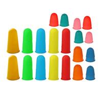 CALLARON 20pcs Non-slip Wear-resistant Silicone Finger Cots, Mixed Short Long Sizes, Reusable Finger Covers for Industrial, Home, and Protective Use Random Color